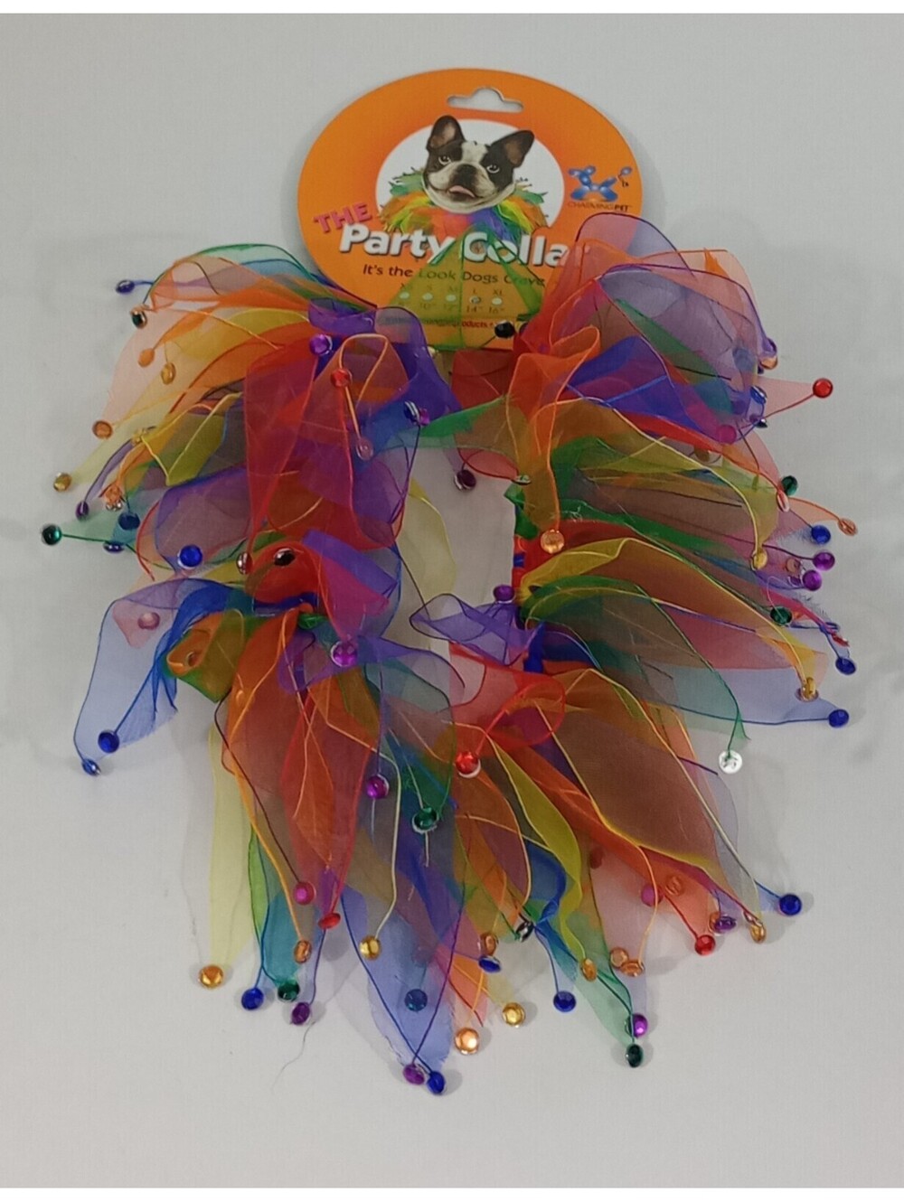 The PARTY Collar Dogs Crave 14" Large Charming PET Rainbow PRIDE 77077L NEW